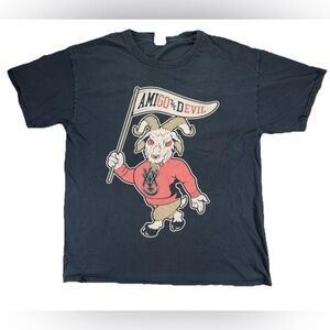 Amigo the Devil Goat Mascot T Shirt Men's Large Black Vintage Grunge Goth Emo